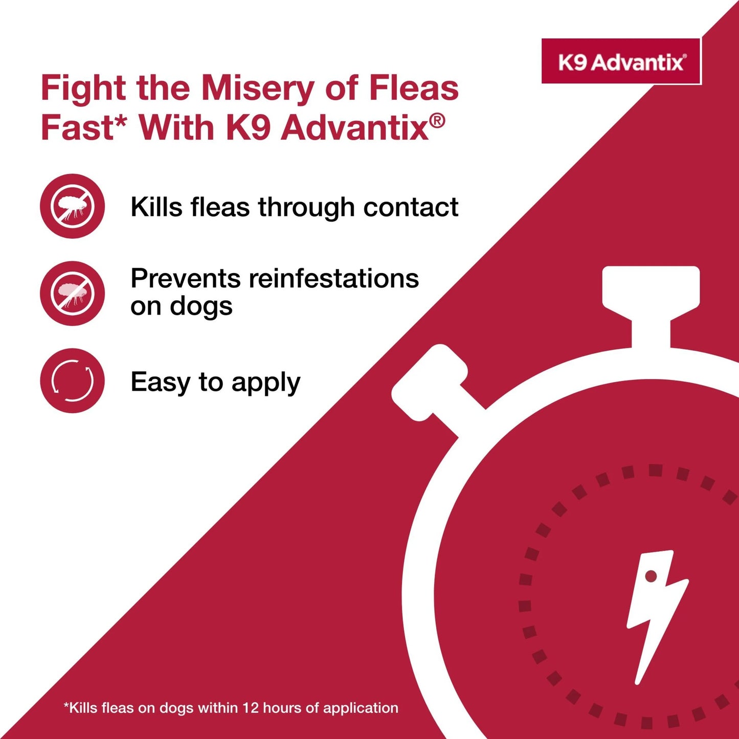 K9 Advantix Flea, Tick & Mosquito Prevention for Extra Large Dogs over 55 Lbs., 2-Monthly Treatments