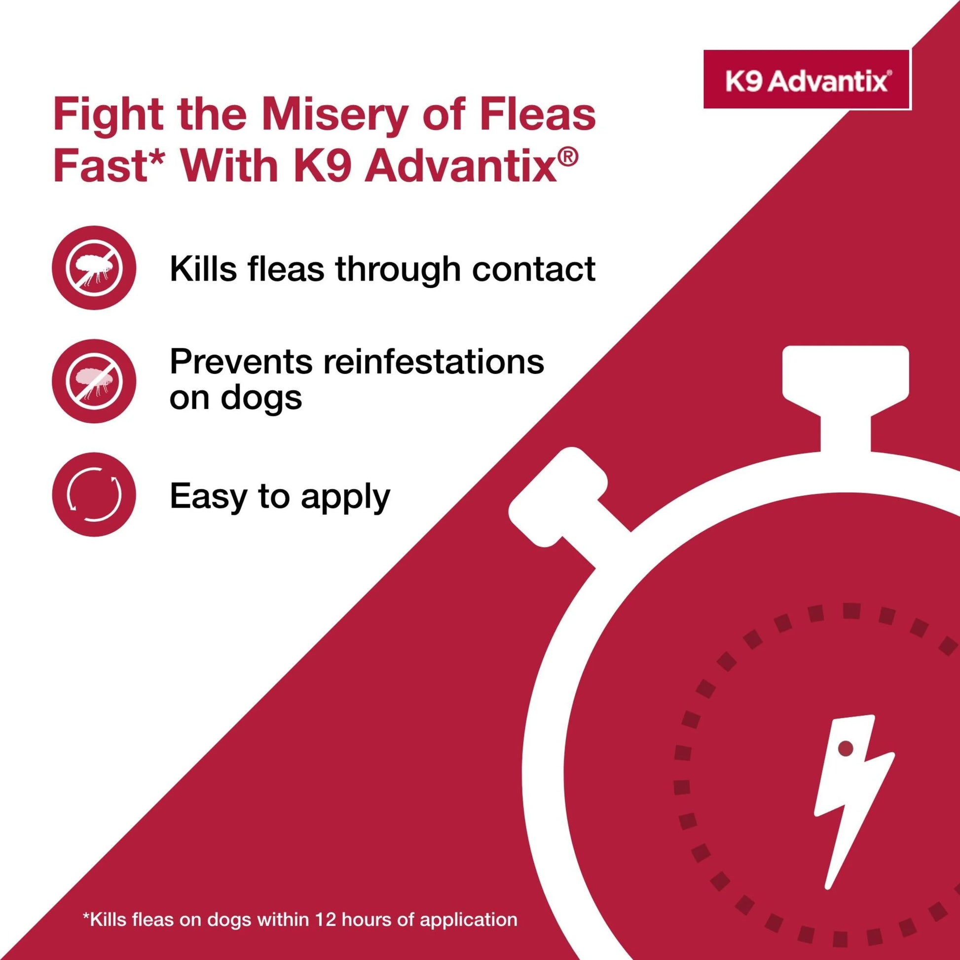 K9 Advantix Flea, Tick & Mosquito Prevention for Extra Large Dogs over 55 Lbs., 2-Monthly Treatments