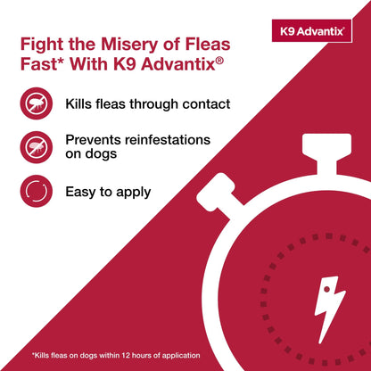 K9 Advantix Flea, Tick & Mosquito Prevention for Extra Large Dogs over 55 Lbs., 2-Monthly Treatments