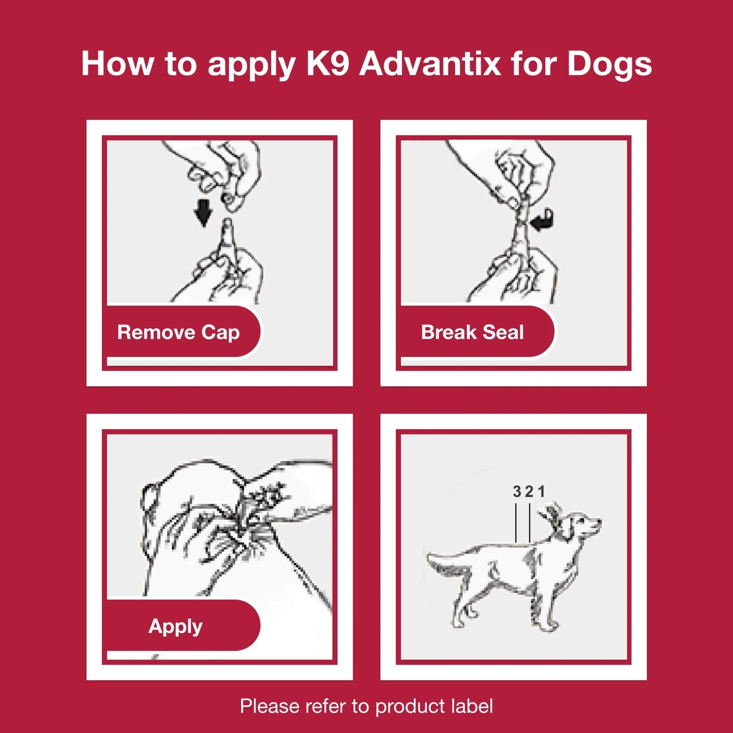 K9 Advantix Flea, Tick & Mosquito Prevention for Extra Large Dogs over 55 Lbs., 2-Monthly Treatments