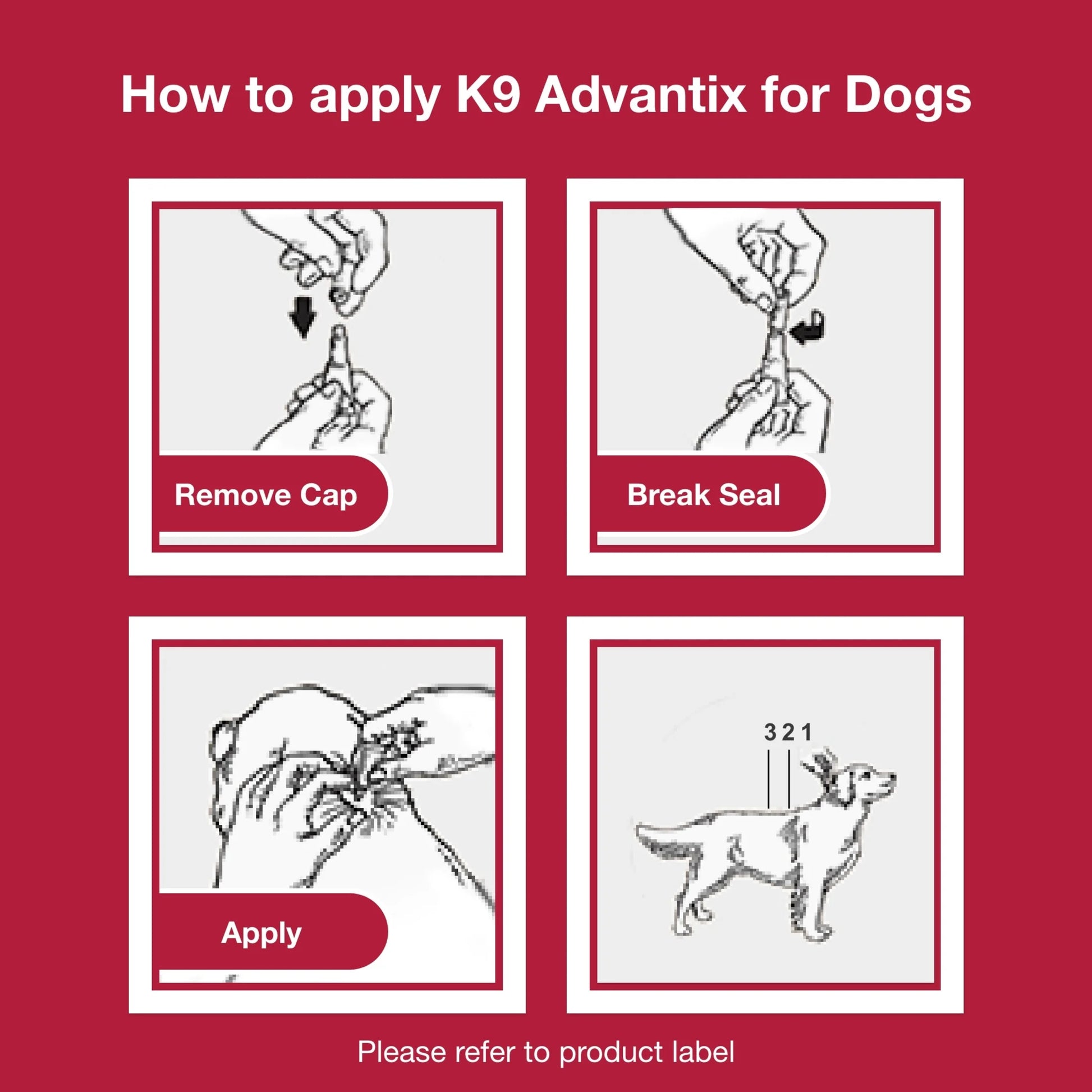 K9 Advantix Flea, Tick & Mosquito Prevention for Extra Large Dogs over 55 Lbs., 2-Monthly Treatments