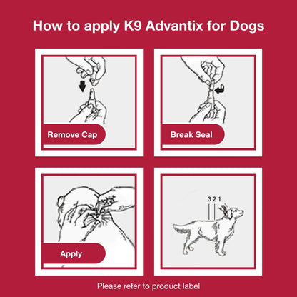 K9 Advantix Flea, Tick & Mosquito Prevention for Extra Large Dogs over 55 Lbs., 2-Monthly Treatments