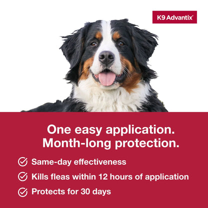K9 Advantix Flea, Tick & Mosquito Prevention for Extra Large Dogs over 55 Lbs., 2-Monthly Treatments