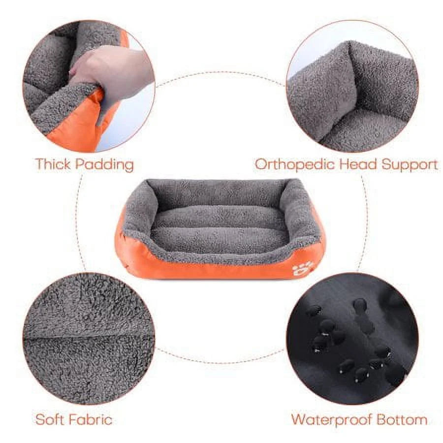 Extra Large Washable Dog Bed Deluxe Fluffy Plush Dog Crate Pad，Dog Beds Made for Large, Medium, Small Dogs and Cats, Anti-Slip Dog Crate Bed for Sleeping and anti Anxiety