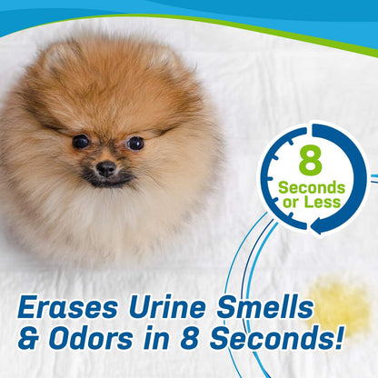 Dog Stain and Odor Eliminator Enzyme Cleaner | Removes Urine Smell in under 10 Seconds - Powerful Bioactive Solution for Carpet, Dog Beds, Furniture, Car Upholstery, Kennels (32Oz Spray)