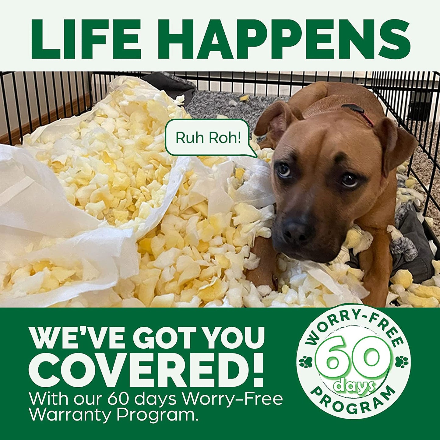 Replacement Dog Bed Cover Faux Fur & Velvet Sofa-Style, Machine Washable - Dark Sage, Jumbo (X-Large)