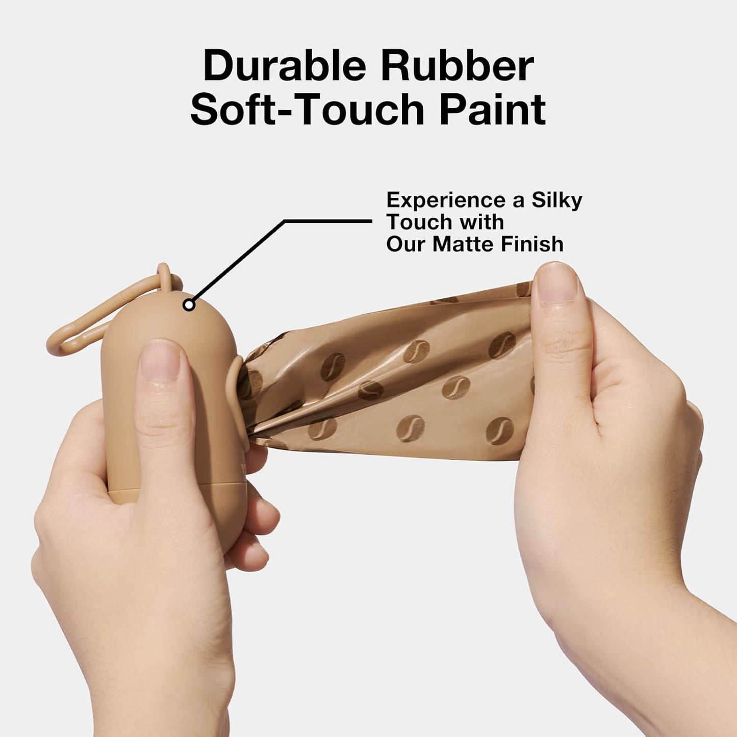 Dog Poop Bags Dispenser with Coffee Scented Waste Bags, Leak Proof, Extra Thick & Strong, 1 Holder and 105 Count Pet Poop Bags (7 Refill Rolls) for Dogs and Cats