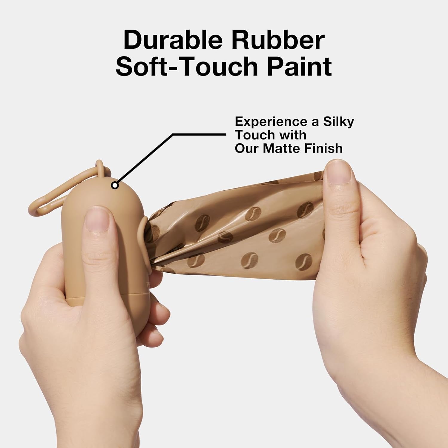 Dog Poop Bags Dispenser with Coffee Scented Waste Bags, Leak Proof, Extra Thick & Strong, 1 Holder and 105 Count Pet Poop Bags (7 Refill Rolls) for Dogs and Cats